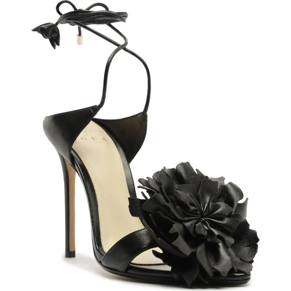 Alexandre Birman x Agua by Agua Bendita Ornela Ankle Strap Sandal in Black at Nordstrom, Size 9.5 | Nordstrom