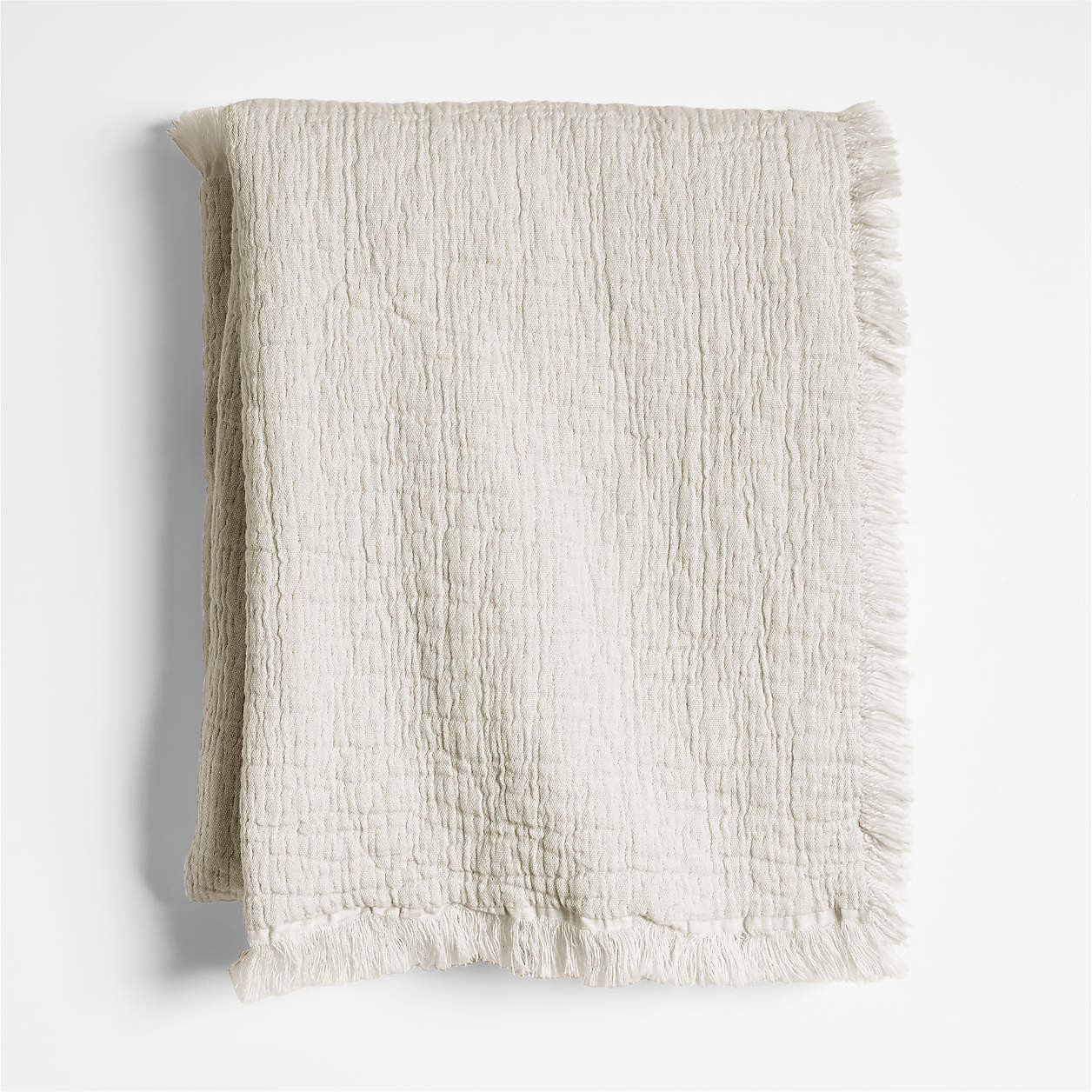 Supersoft Organic Cotton Gauze Smoke Blue Baby Stroller Blanket + Reviews | Crate & Kids | Crate & Barrel