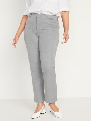 High-Waisted Heathered Pixie Straight Ankle Pants for Women | Old Navy (US)