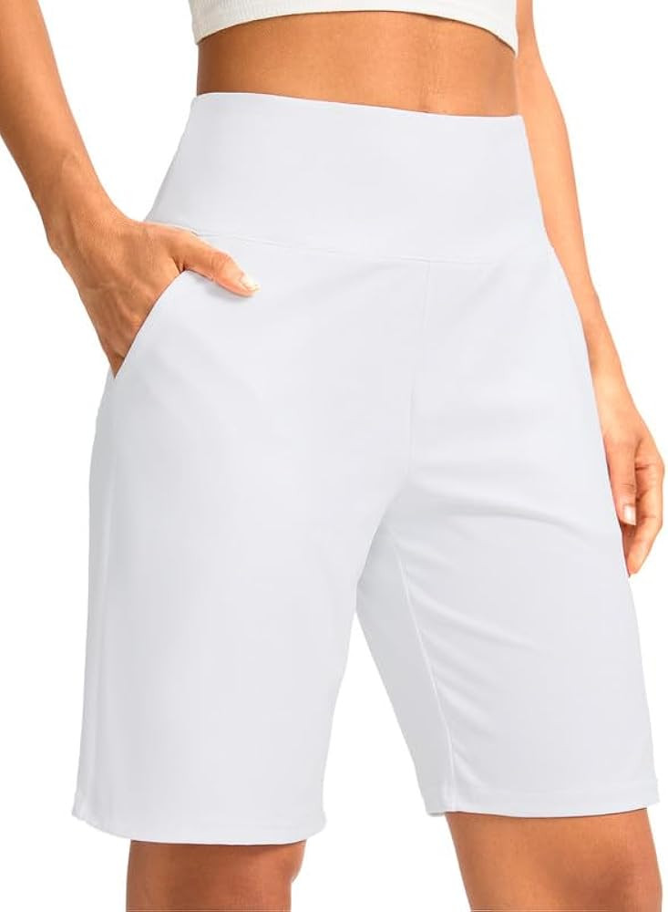G Gradual Women's Bermuda Long Shorts with Pockets 9" High Waisted Knee Length Shorts for Women W... | Amazon (US)
