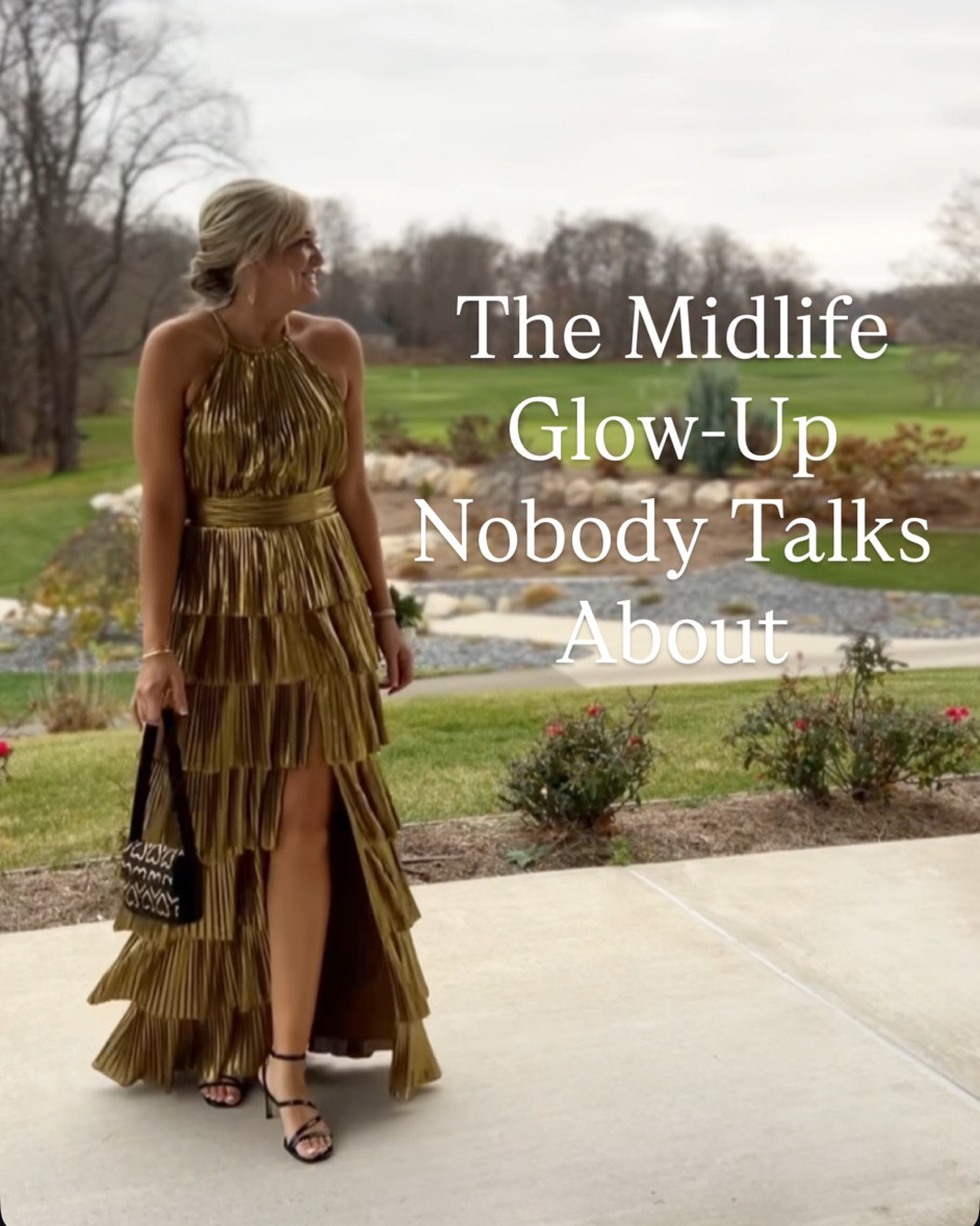 The Midlife Glow-Up Nobody Talks About!
Gold dress size 8 
Skirt size medium
Camo shorts - linked similar
Blue shirt- men’s size med 
Green dress -linked similar

#LTKdayinmylife #LTKselfcare #LTKOver40
