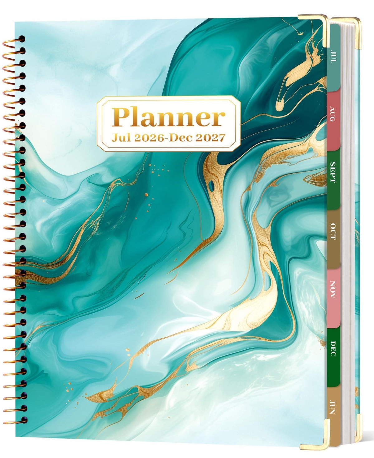 Gnuadz Planner 2026-2027 Marble Calendar Spiral Agenda - Green | Macy's