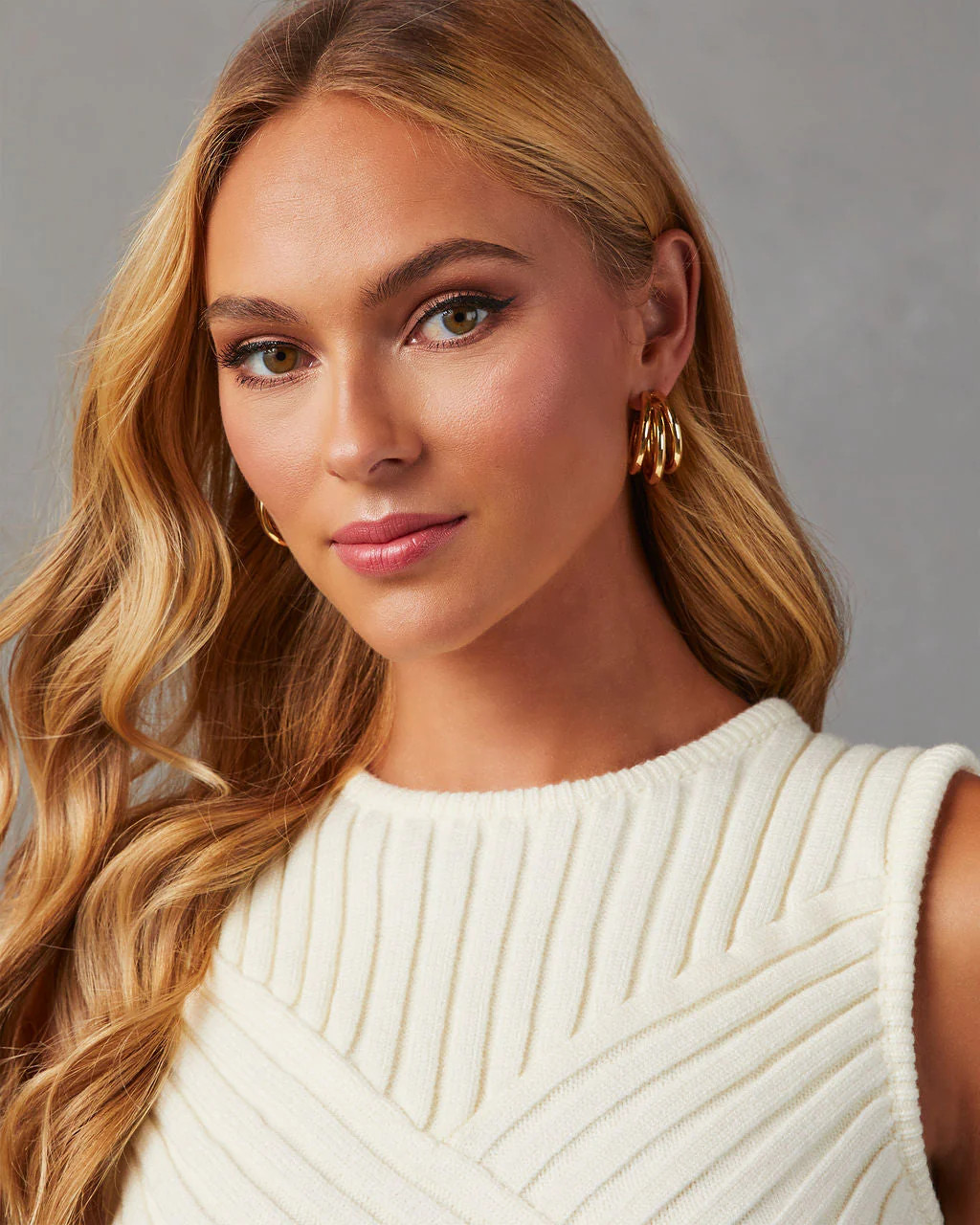 Marlenis Scarf Hem Sweater Top | VICI