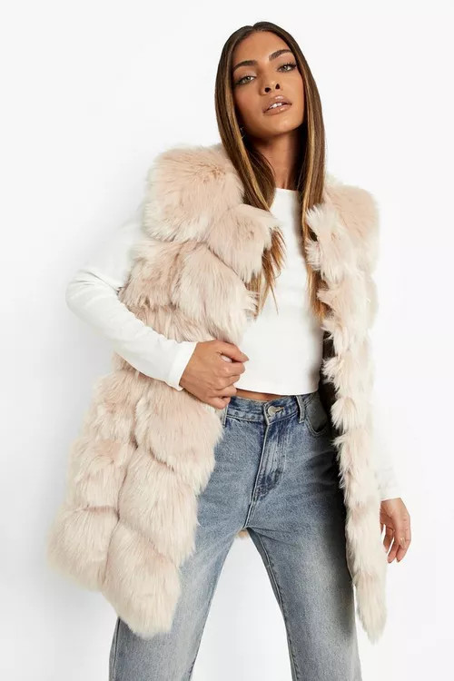 Luxe Panelled Faux Fur Vest | Boohoo.com (US & CA)