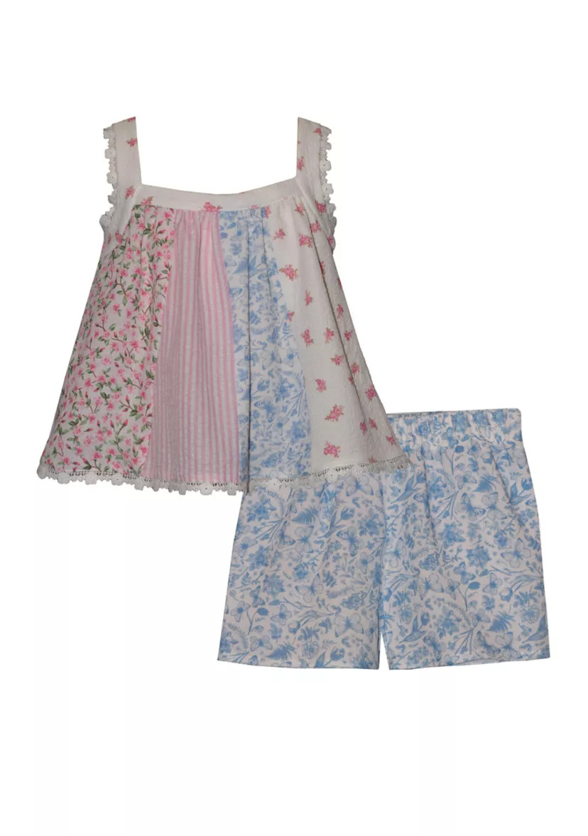 Toddler Girls Multimedia Top and Shorts Set | Belk