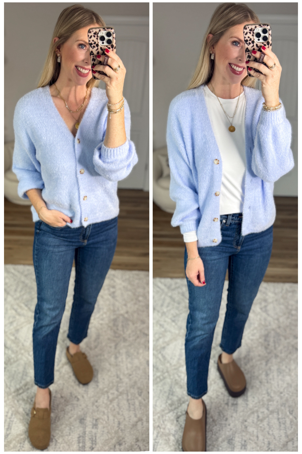 2 ways to style this blue cardigan from Walmart! 

#LTKootd #LTKFindsUnder50