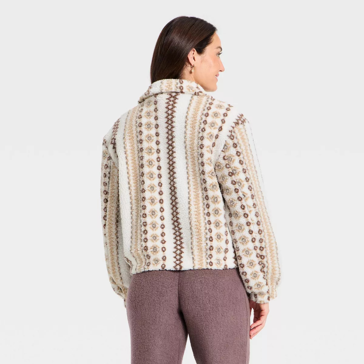 Women's Faux Sherling Fashion Jacket - Universal Thread™ Cream | Target