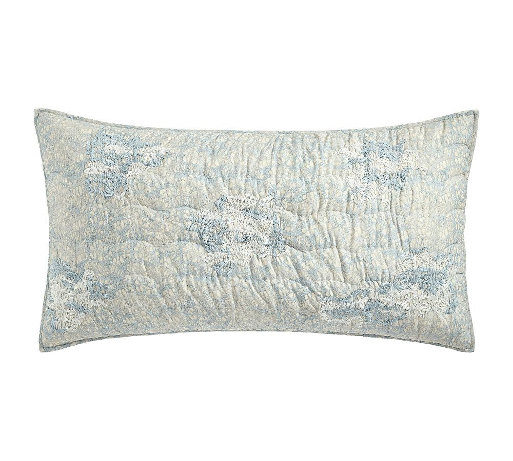 Coral Reef Embroidered Quilted Sham | Pottery Barn (US)