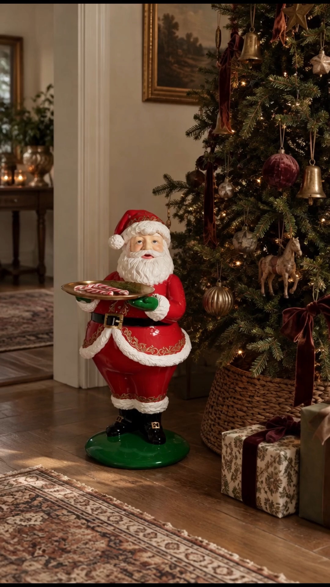 Love this 2 foot tall Santa with the dish and go fast. He’s already low all day before.

#LTKHome #LTKSaleAlert