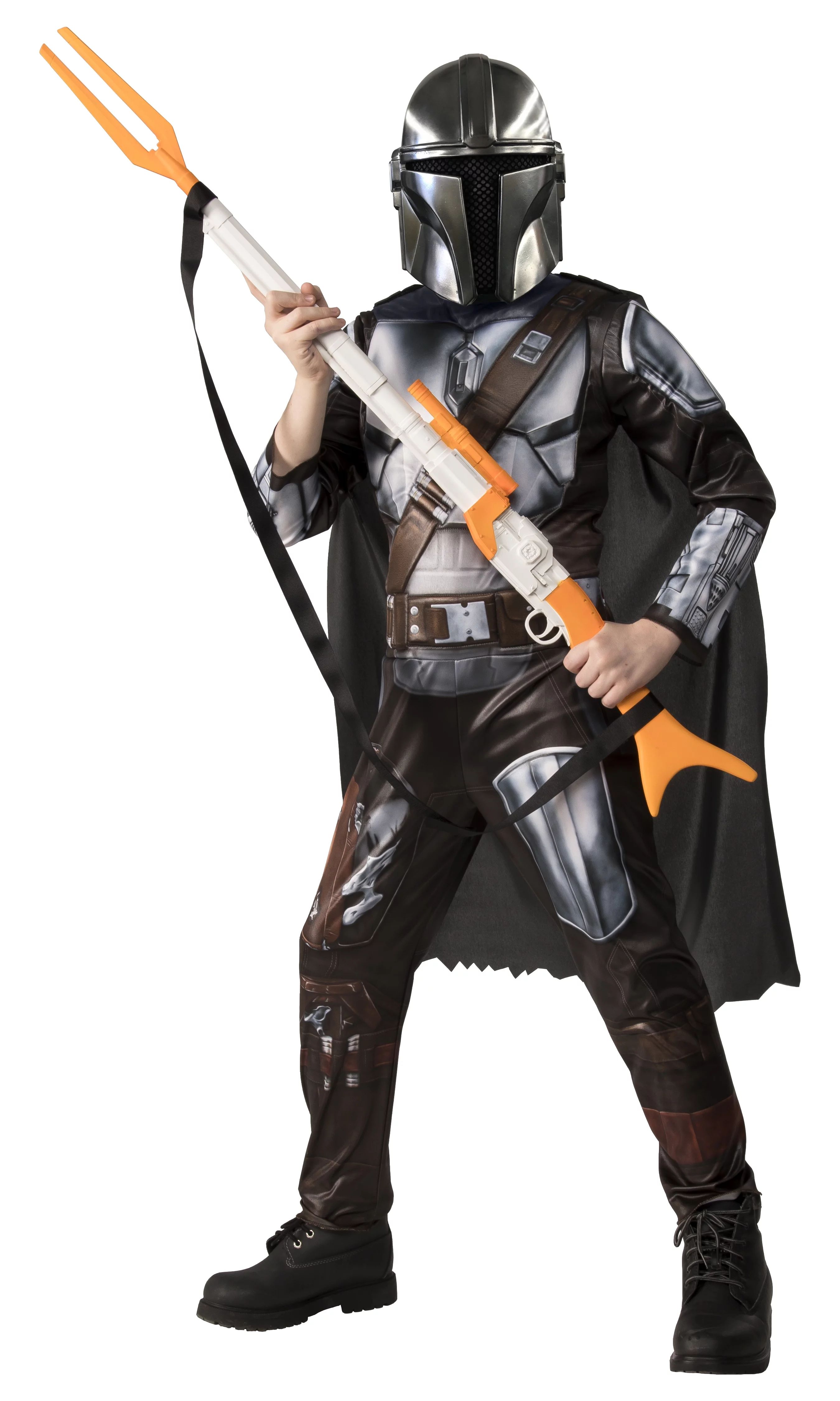 Child Officially Licensed Boys Mandalorian Halloween Costume Medium, Brown and Gray | Walmart (US)