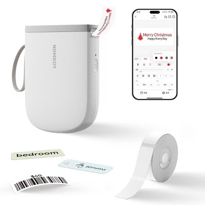 Niimbot D11 Portable Bluetooth Label Printer 300DPI Rechargeable Inkless White | Target