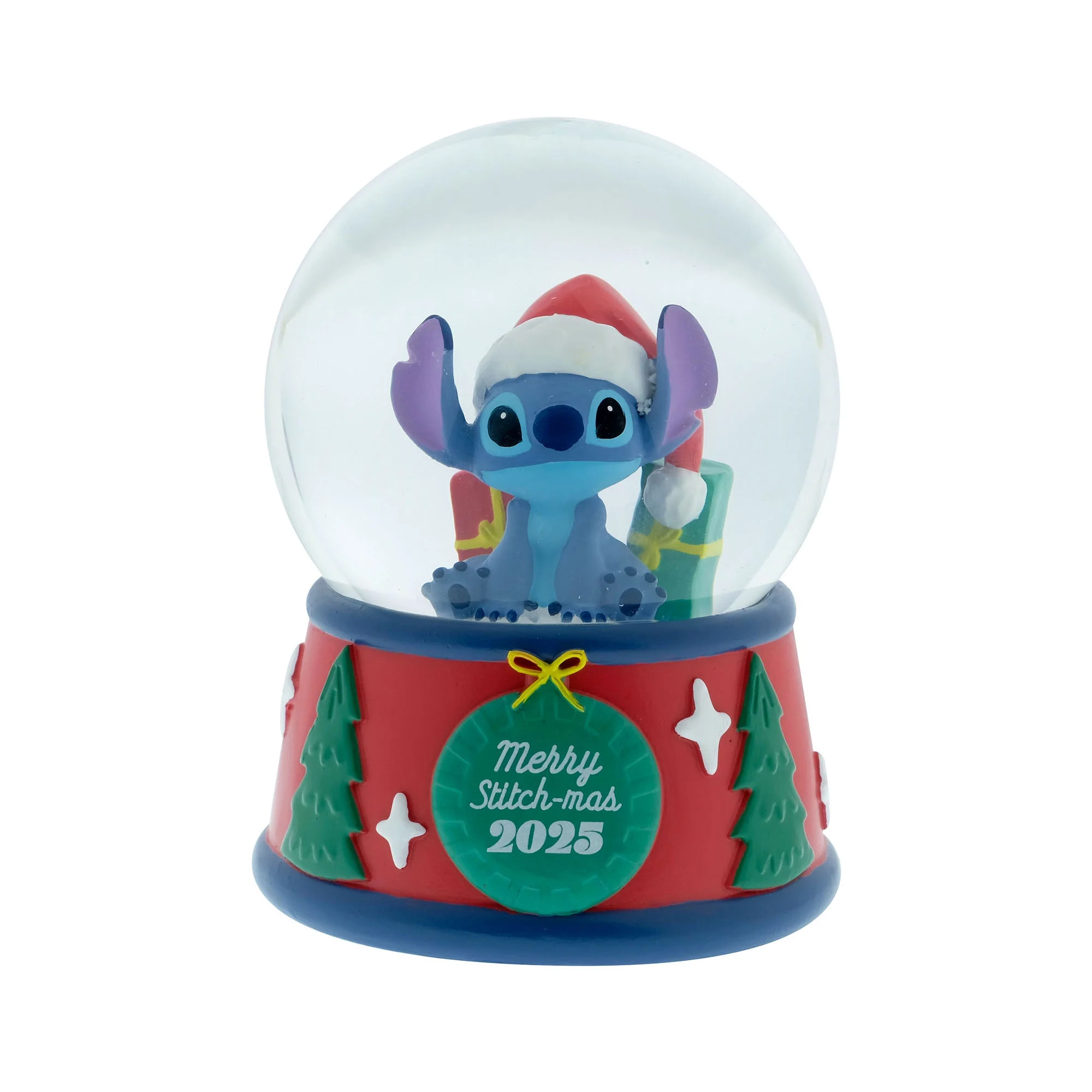 Disney's Stitch 'Merry Stitchmas 2025' 100mm Blue Snow Globe with Music Box | Walmart (US)