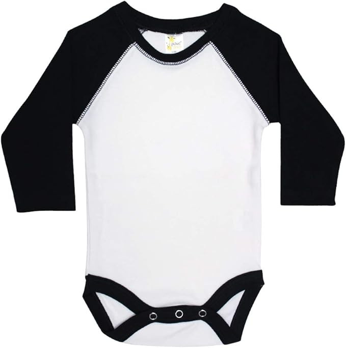 Laughing Giraffe Baby Blank Long Sleeve Raglan Baseball Onesie | Amazon (US)