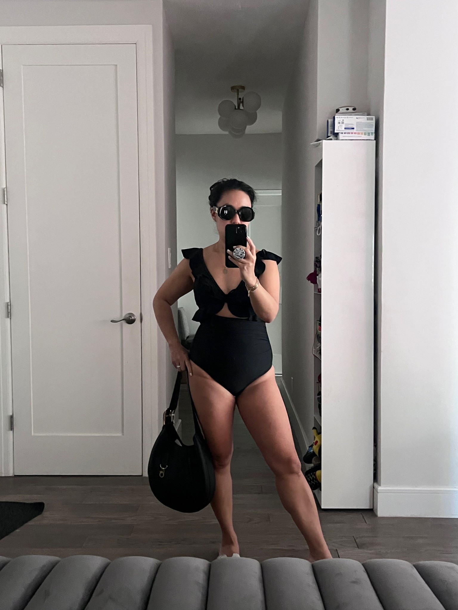 Black one piece swim. I’m wearing an xs. Adjustable straps. Tie back. Ruched center. Great fit! So many colorways. 

#LTKTravel #LTKSwim #LTKmomlife