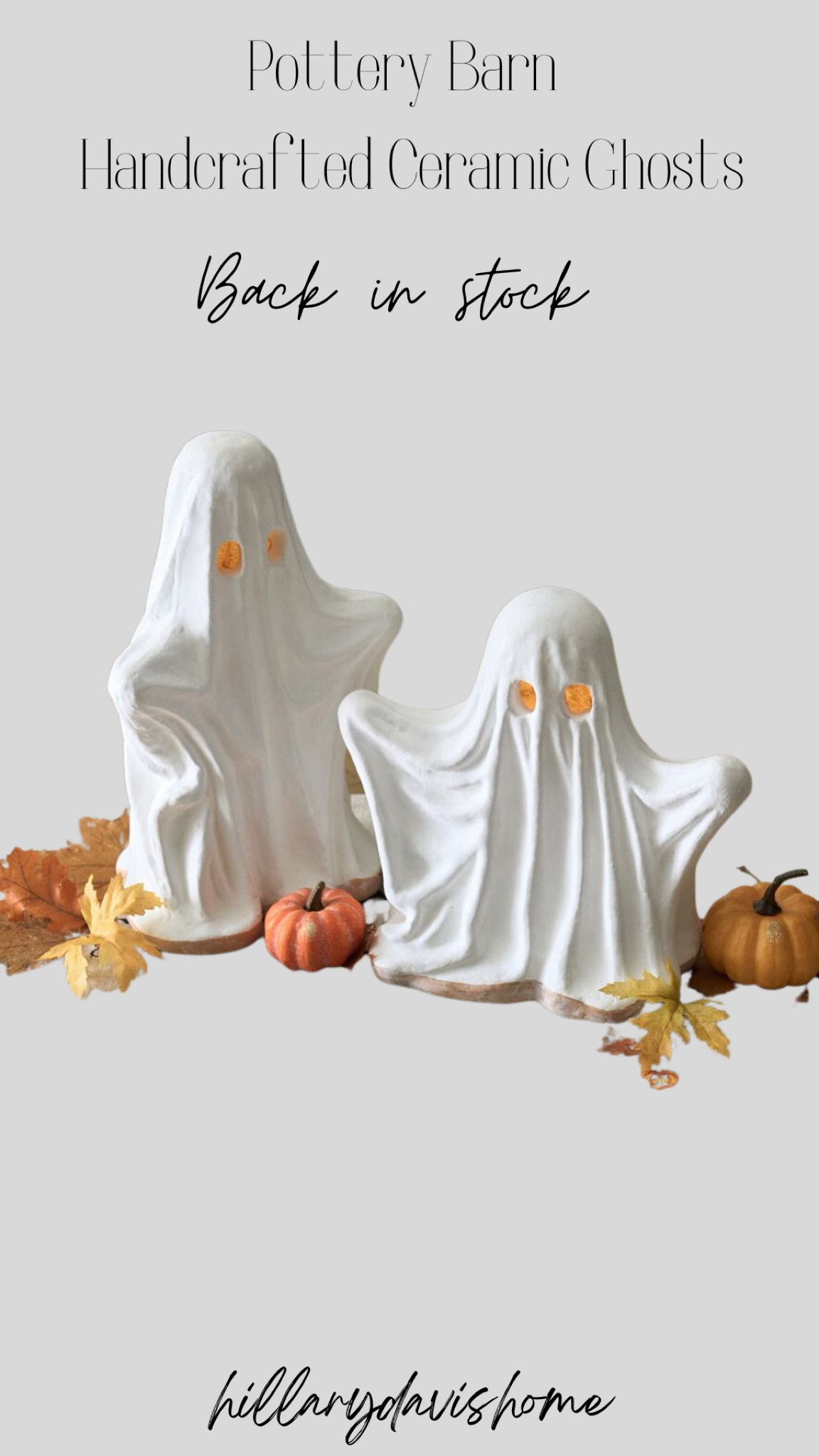 These adorable pottery barn handcrafted ceramic ghosts are back in stock today! But not for long! 👻 

There’s also an opening on the base of the ghosts to add a flameless votive candle! 

Pottery Barn Halloween | Handcrafted Ceramic Ghost | Halloween Decor | 

#LTKhome #LTKunder50 #LTKSeasonal
