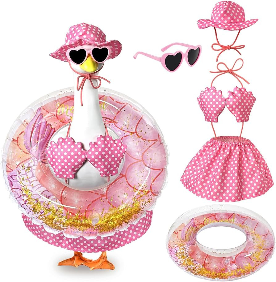 Hawaiian Porch Goose Outfits, 23 Inch Bikini Porch Goose Summer Outfit, Goose Clothes for Cement ... | Amazon (US)