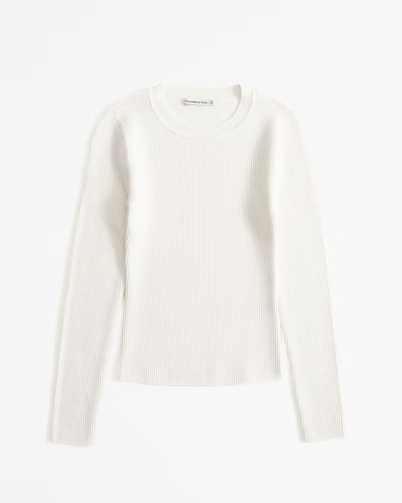 Long-Sleeve Ottoman Crew Top | Abercrombie & Fitch (US)