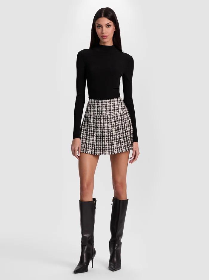EMILIE TWEED MINI SKIRT | Alice + Olivia