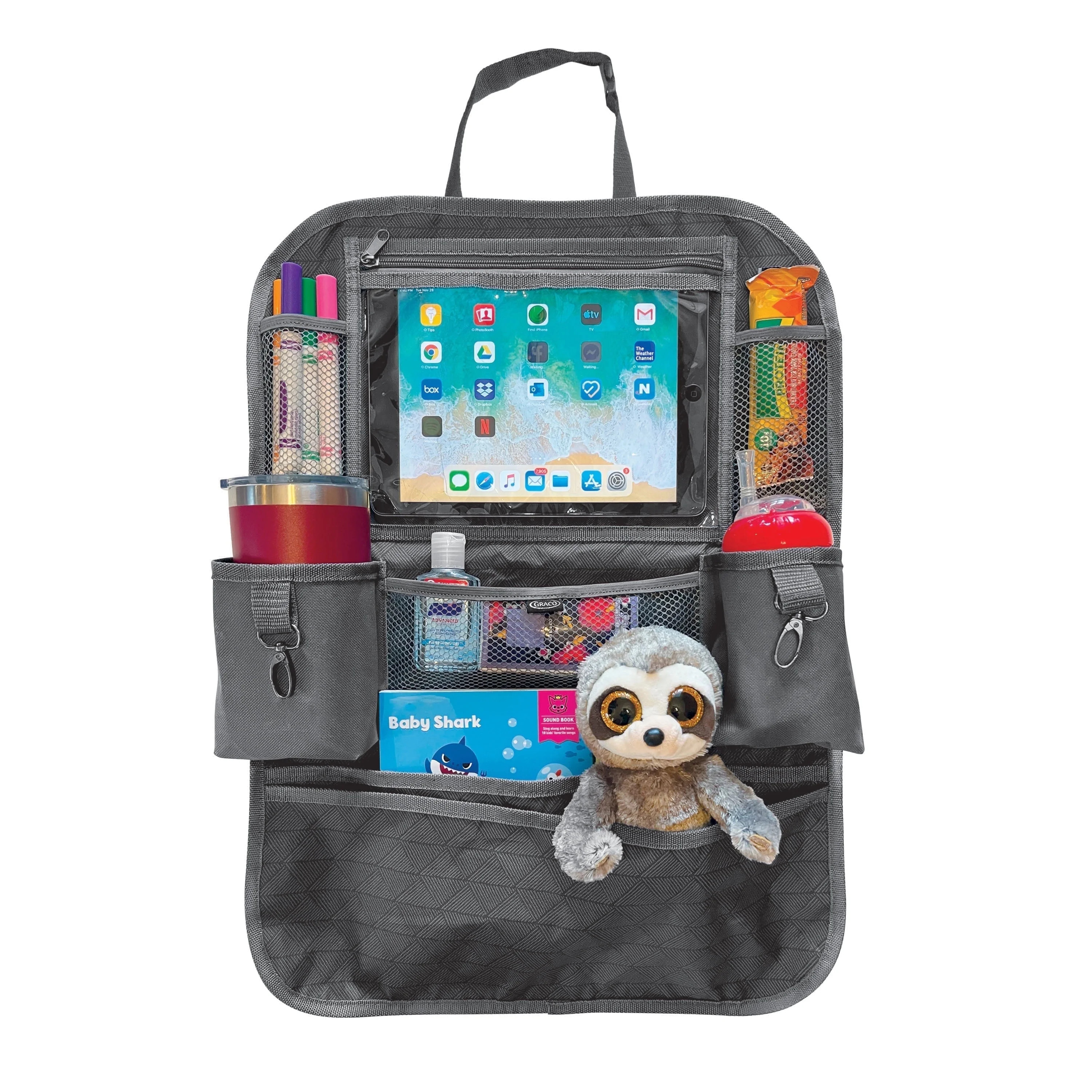 Graco Port Backseat Organizer Multi-Pocket Car Seat Storage with Adjustable Straps, Black | Walmart (US)