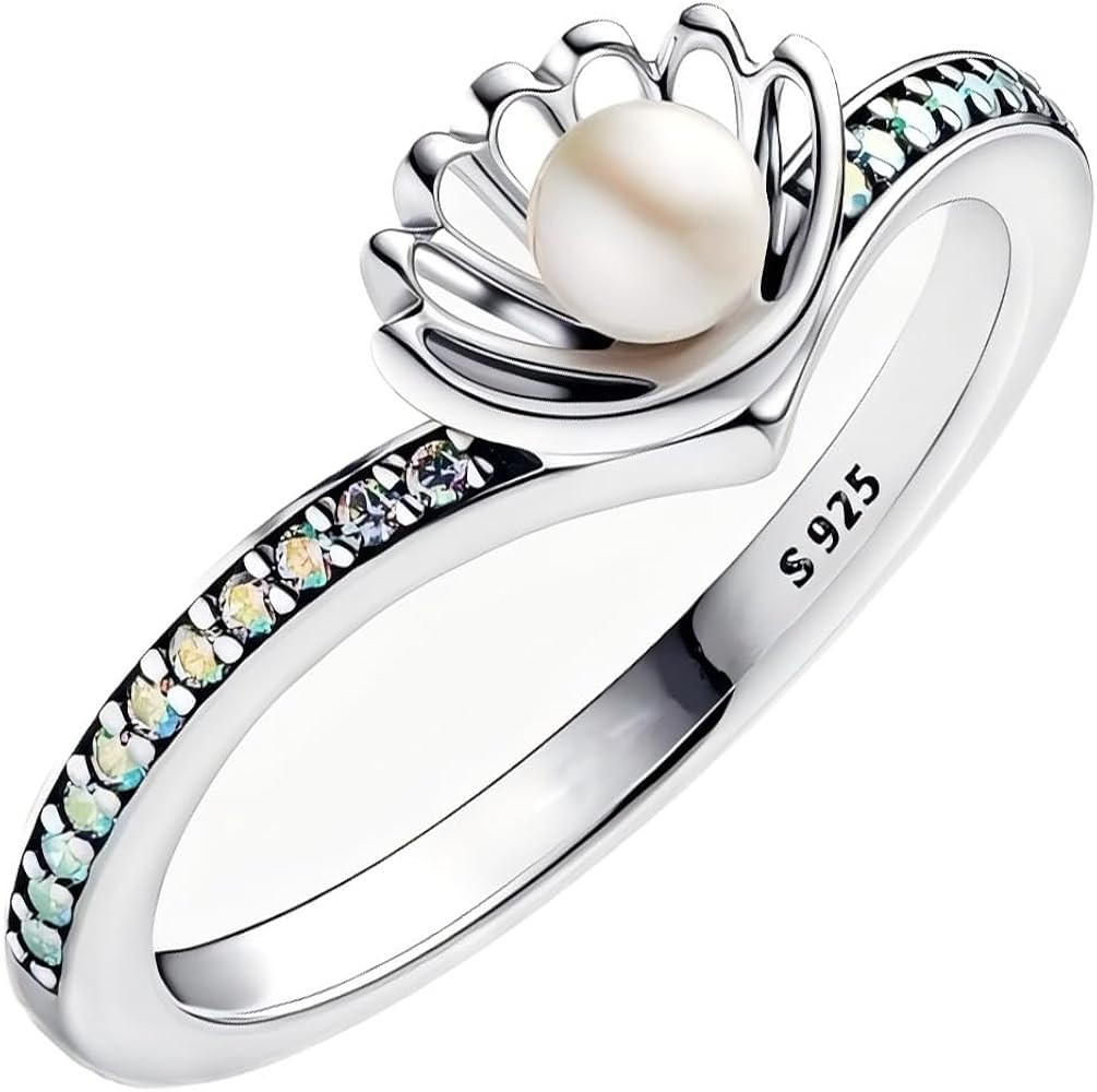 Princess Ring Fit Women Fashion Gifts 925 Sterling Silver DIY Jewelry | Amazon (US)