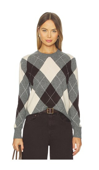 Knit Cashmere Sweater in Argyle | Revolve Clothing (Global)
