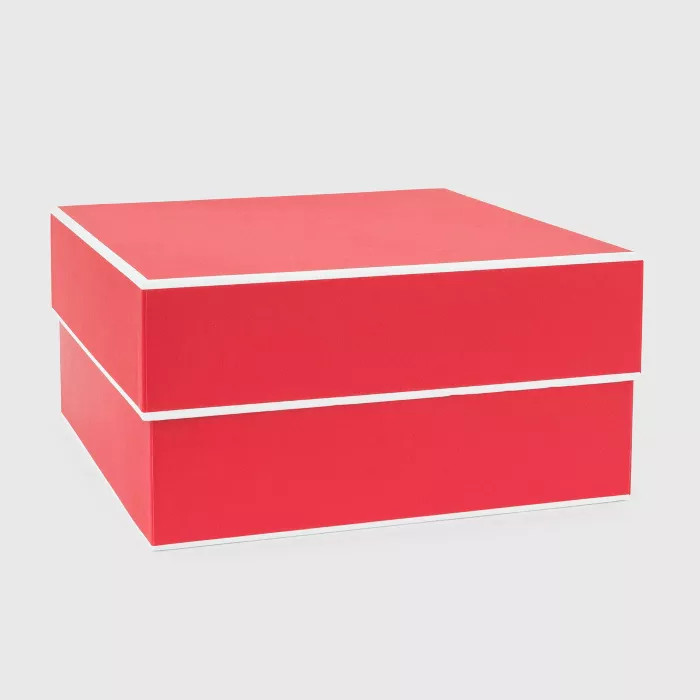 Red with White Edge Large Square Box - Sugar Paper™ | Target