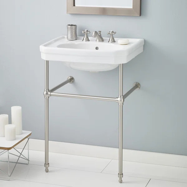 Mayfair 31" Tall Metal Rectangular Console Bathroom Sink with Overflow | Wayfair North America