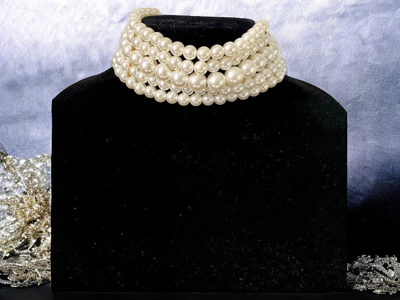 Pearl Choker Necklace, Statement Choker, Choker Necklace, 2025 Jewelry Trend, Necklace Set, Weddi... | Etsy (US)