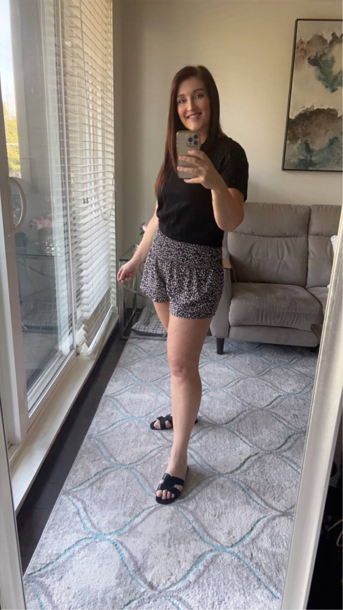 Comfy casual summer outfit. These shorts are so comfy with the elastic waist. I’m in a size medium with lots of room. This boxy crop tee is the perfect basic to have in your collection, I have it in black and cream and wear them literally all the time. Happy Saturday !

#LTKshoecrush #LTKFind #LTKfit