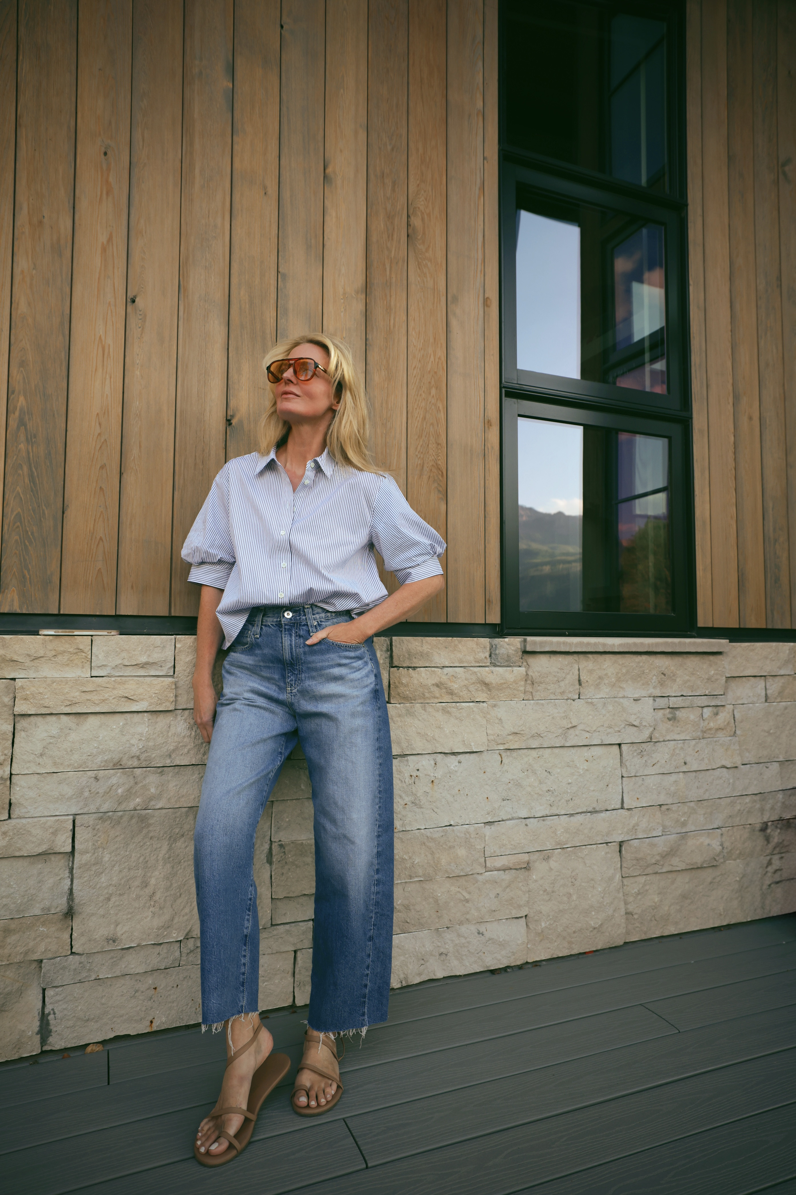 The kind of outfit that looks effortless because the pieces are actually doing the work!

An oversized striped shirt and a well-cut wide-leg jean is one of those combinations that never misses. The proportions balance each other out: fuller through the shoulder, tapered at the ankle. Strappy sandals keep it from feeling heavy for warm weather.

#LTKgrwm #LTKOver40 #LTKSaleAlert