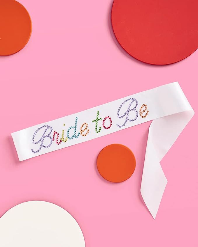 xo, Fetti Bride to Be Rainbow Rhinestone Sash | Bachelorette Party Decorations, LGBTQ Bridal Show... | Amazon (CA)