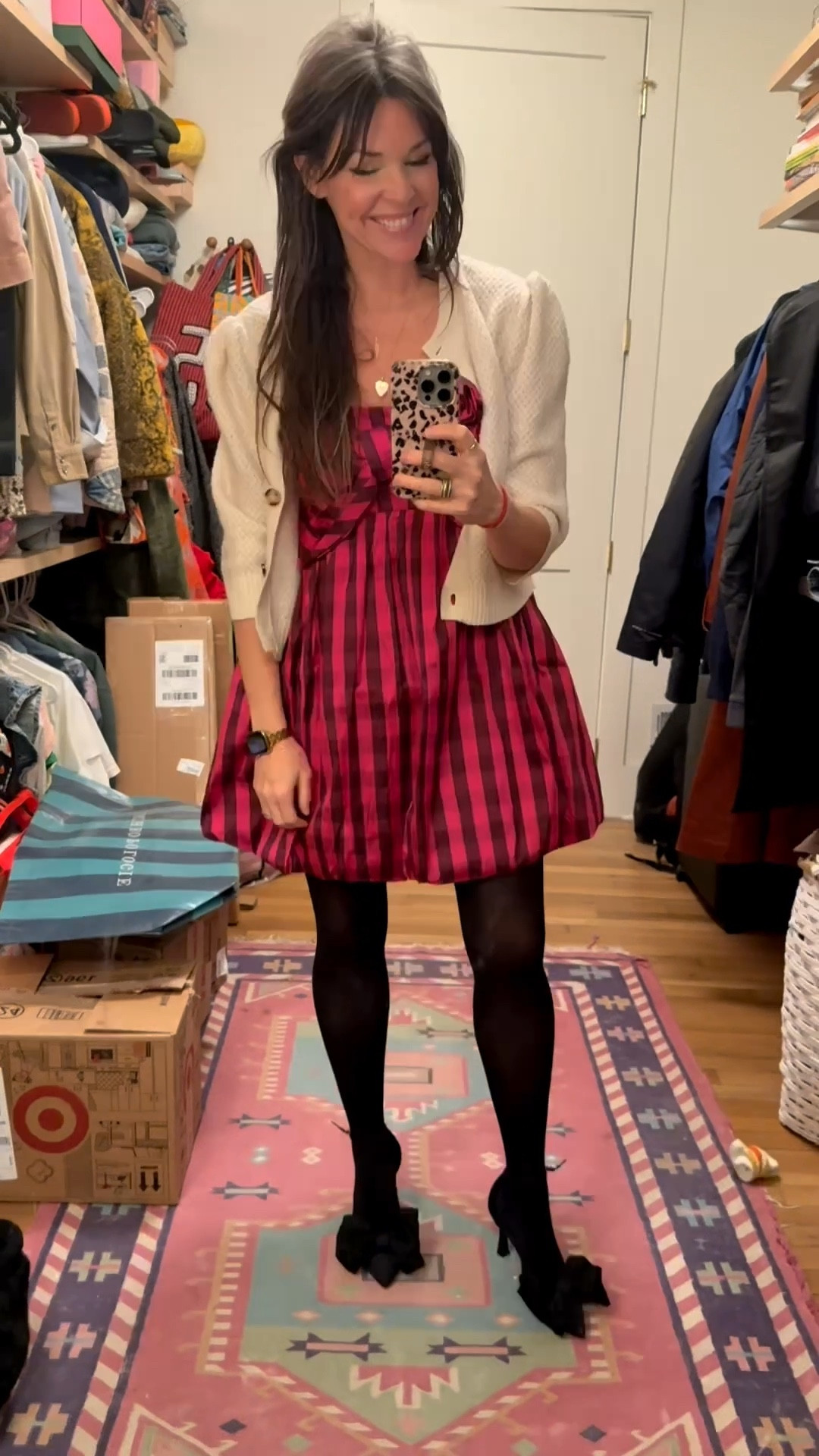 This adorable dress is on sale right now for $25! I’m wearing a medium and it’s perfect - great length, has pockets, so comfortable! I love it with a cardigan, too!💕✨

#LTKHoliday #LTKFindsUnder50 #LTKSaleAlert