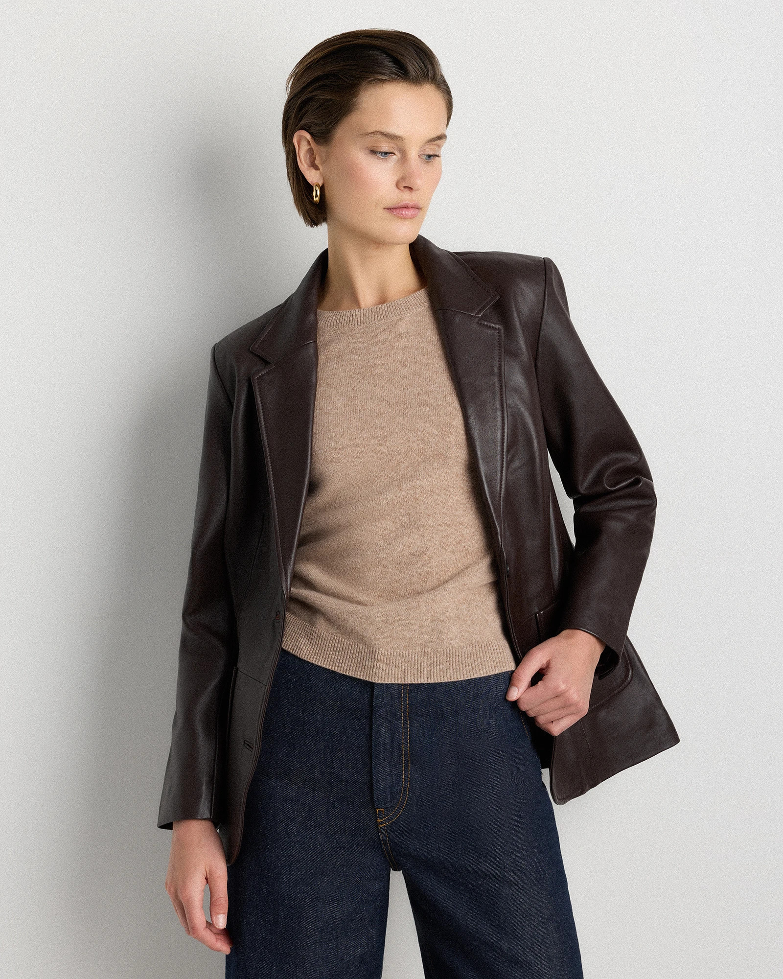 100% Leather Blazer | Quince