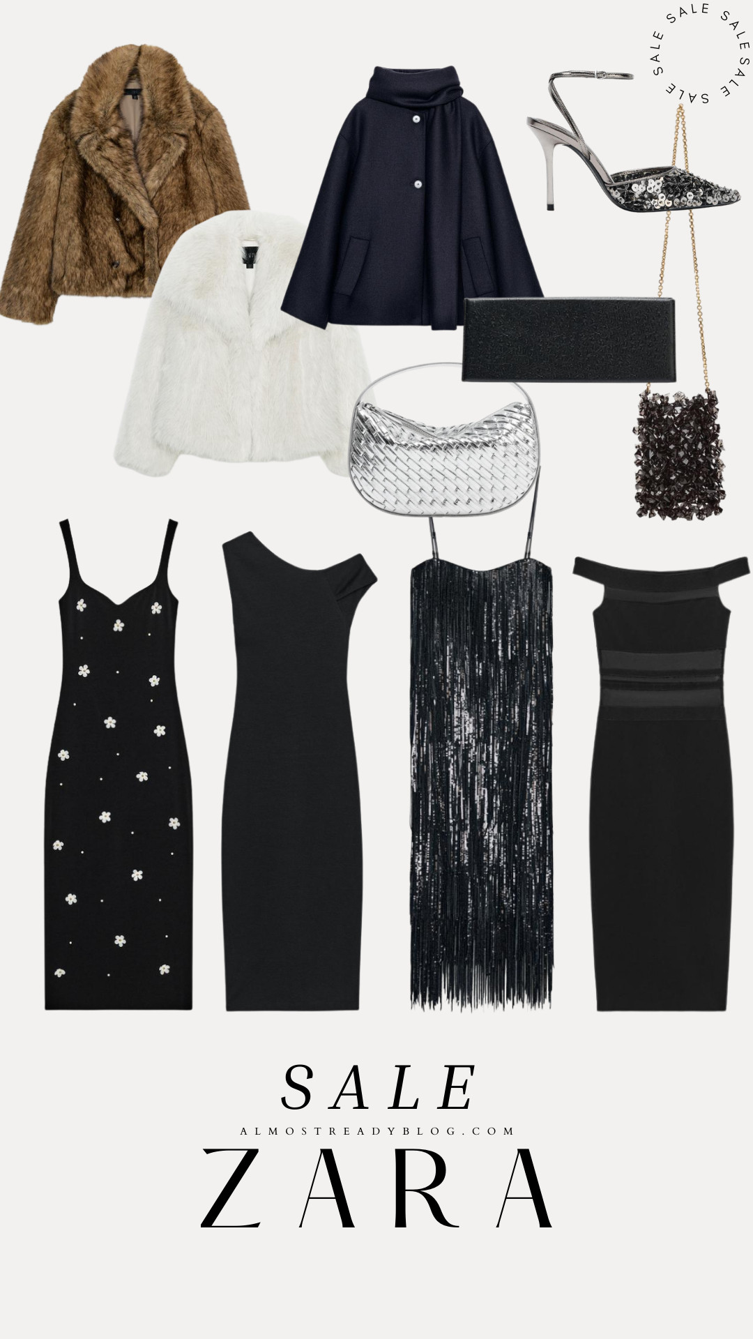 Zara sale, NYE outfit ideas, New Year's Eve party outfit, NYE accessories, evening clutch, faux fur jacket, amanda west, almost ready blog. 

 

#LTKSaleAlert #LTKFindsUnder50 #LTKFindsUnder100