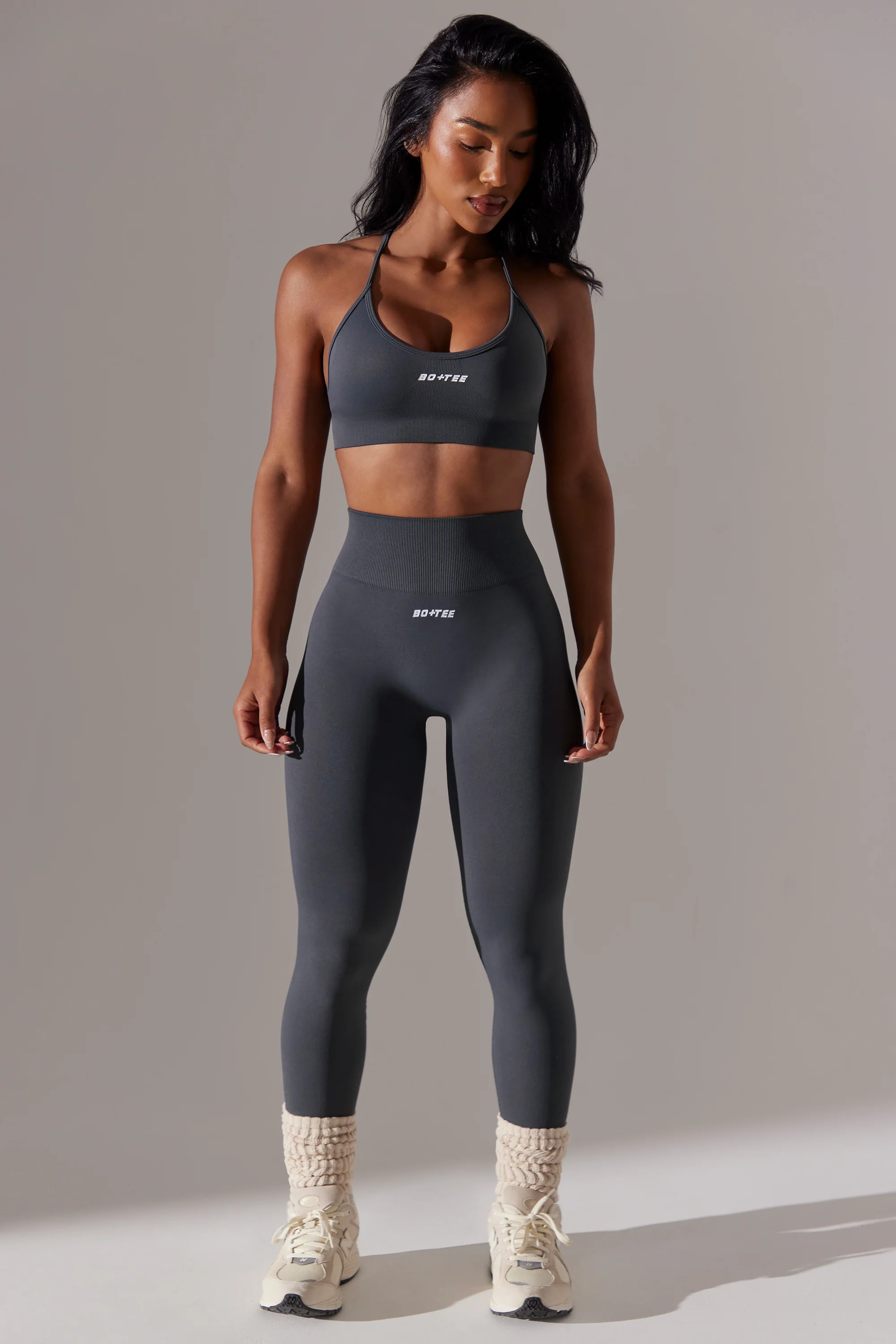 High Waist Super Sculpt Leggings in Grey | Oh Polly