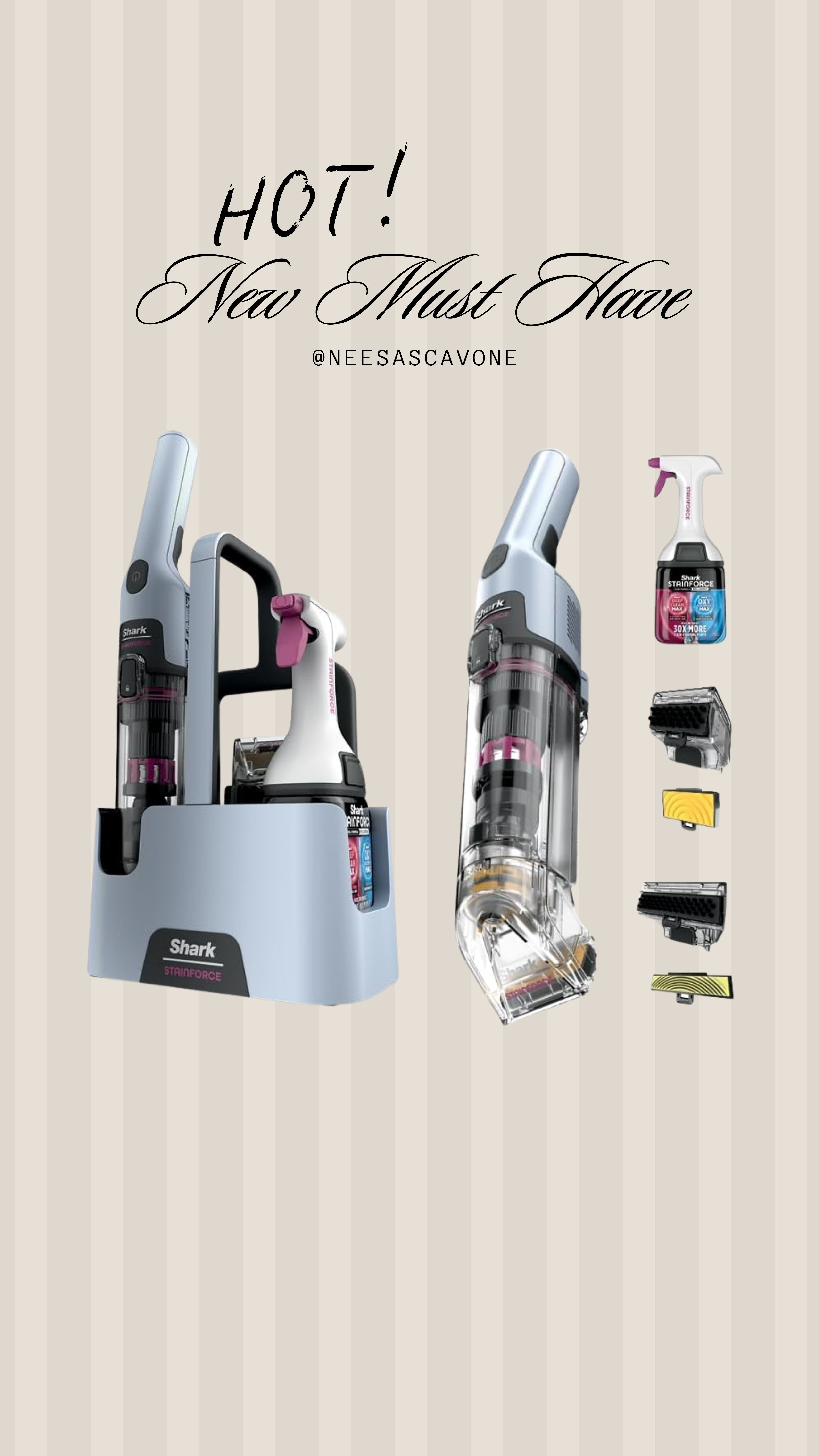 New home cleaning find 🫧 The Shark StainForce handheld spot cleaner is on my radar for those everyday messes! If you’re shopping for a portable spot cleaner for couches, upholstery, carpets or car interiors, tap below to check out this cleaning must-have. Save for your next home refresh! 🤍

#SharkStainForce #SharkClean #SpotCleaner #PortableCarpetCleaner #UpholsteryCleaner #CleaningFinds #HomeEssentials #MomLife #LTKhome 

 #LTKmomlife #LTKHome #LTKSaleAlert