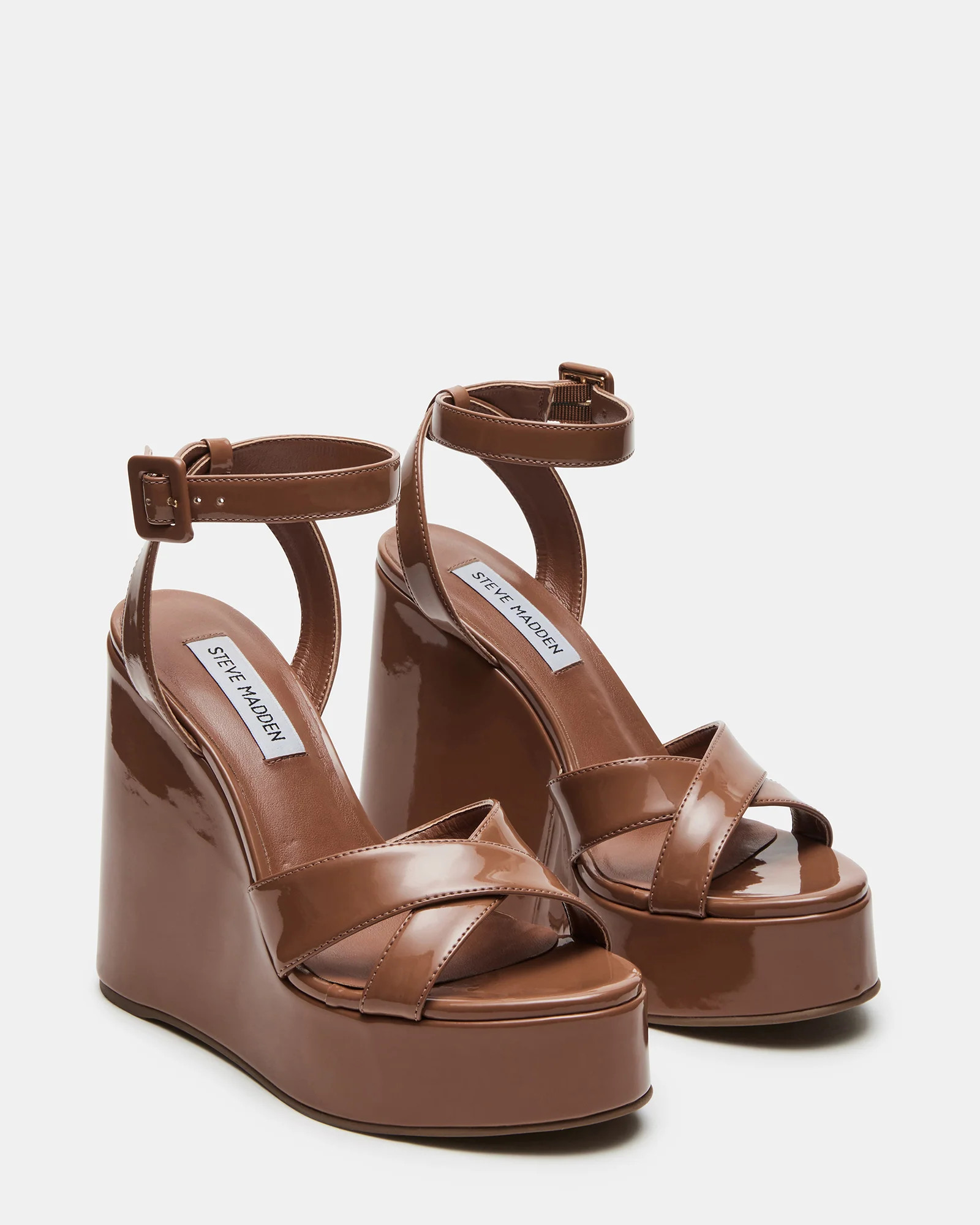 PINNACLE Camel Patent Women's Platform Wedge Sandal | Steve Madden (US)