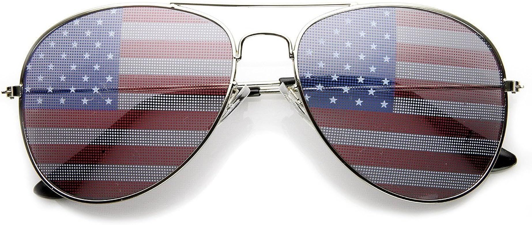 grinderPUNCH American Flag Aviator Sunglasses Glasses | Amazon (US)