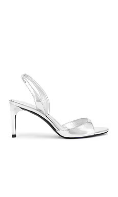 Schutz Scarlett Sling Mid Sandal in Prata from Revolve.com | Revolve Clothing (Global)