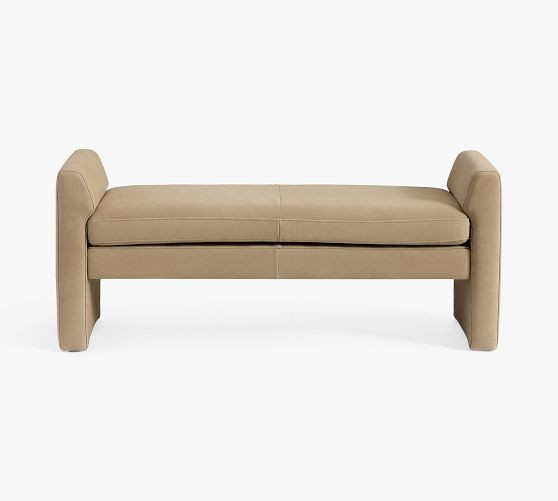 Max Leather Bench | Pottery Barn (US)