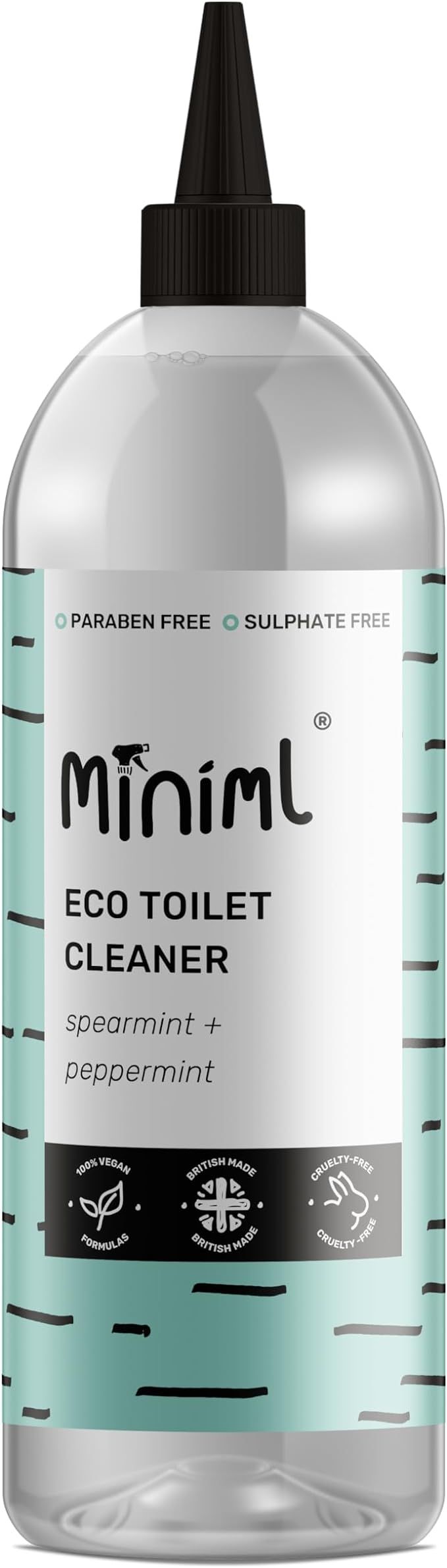 Miniml Eco Toilet Cleaner Spearmint & Peppermint 1L - All Natural Limescale Remover, Descaler and... | Amazon (UK)