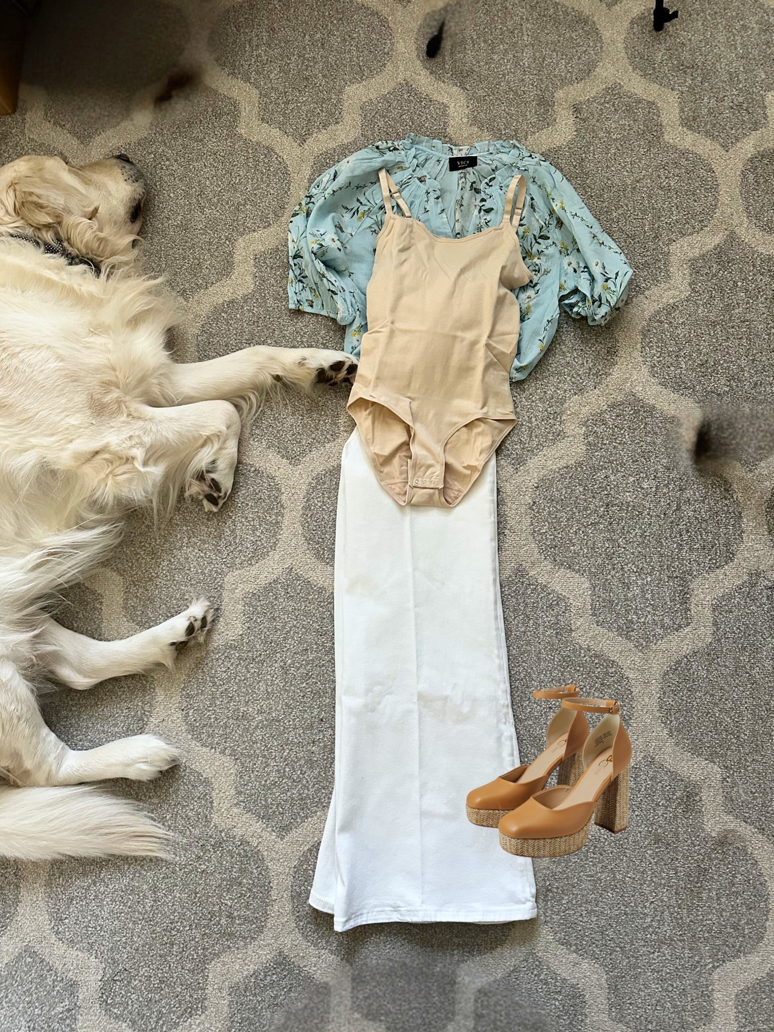 Happy first day of spring!
My secret weapon for staying smooth and covered for the mesh easy breezy tops is my Shapermint skin toned body suit (and yes ladies bathroom trips are easy thanks for the snaps!) top is from a recent Vici drop and I have a code for ya Trilbysave35.
White jeans are petite friendly and high waisted- win for my long torso!
Shoes are Amazon and selling quickly!

#LTKootd #LTKSeasonal #LTKPetite