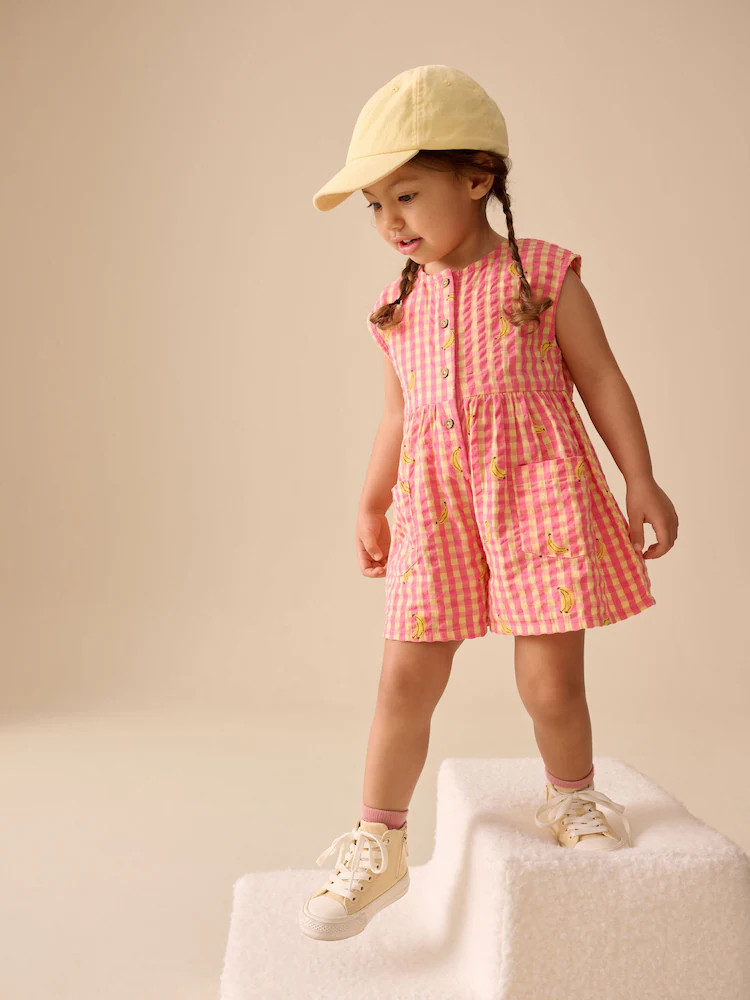 Pink/Yellow Banana Trapeze Playsuit (3mths-7yrs) | Next US