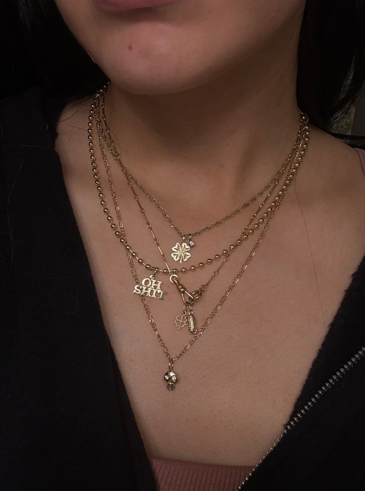 Today's necklace stack 

“Oh Shit” 14k gold charm is from Yeah it’s Jewelry

#affordablejewelry
#finejewelry
#14kgoldnecklace
#jewelryinspo #necklaces #necklaceinspo
#necklacestack #jewelrystack #etsyjewelry #amazonjewelry
#LTKFindsUnder50
#LTKFindsUnder100
#LTKGiftGuide
