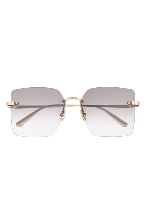 CDior S3U 58mm Frameless Square Sunglasses in Shiny Rose Gold /Smoke at Nordstrom | Nordstrom