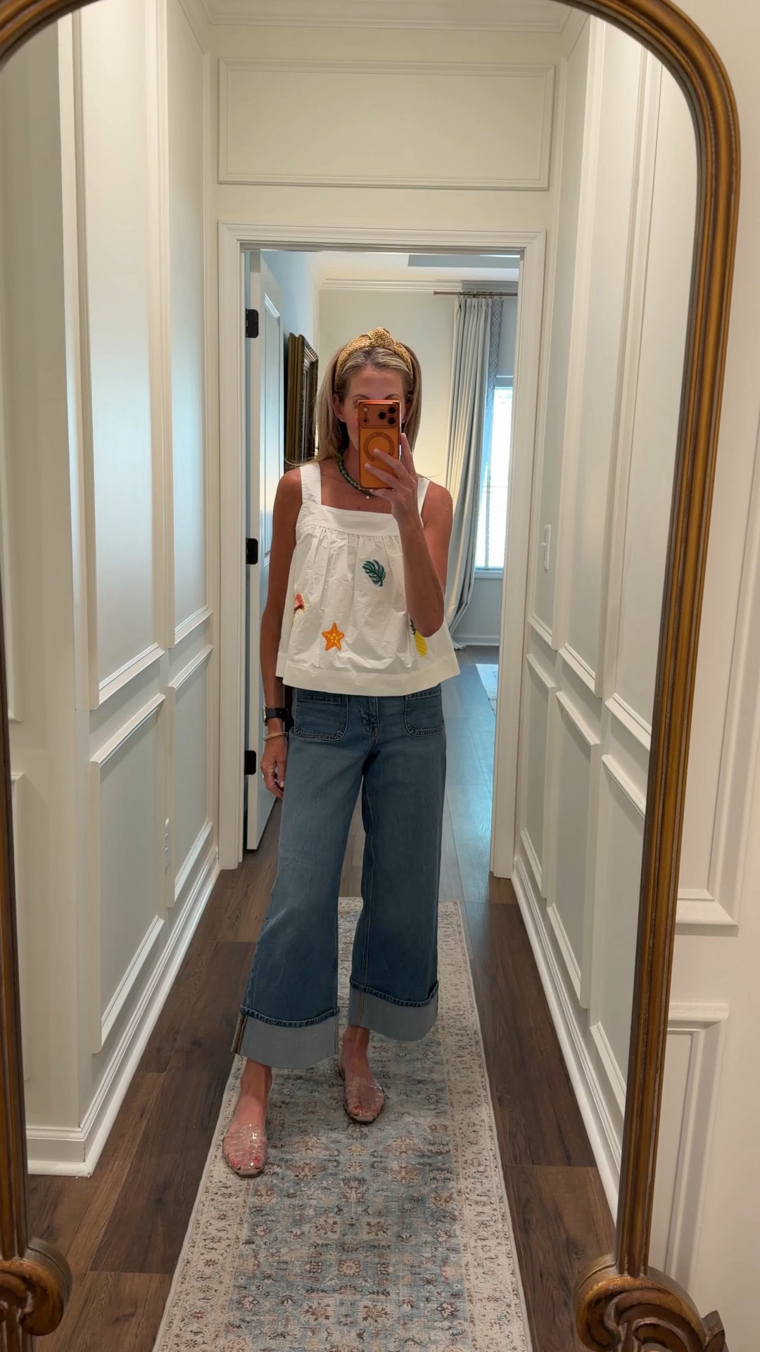 Today’s ootd - Walmart cute embroidered square neck top. Walmart denim all under $30.  Extra small in top zero in jeans.

#LTKOver40 #LTKdayinmylife #LTKootd
