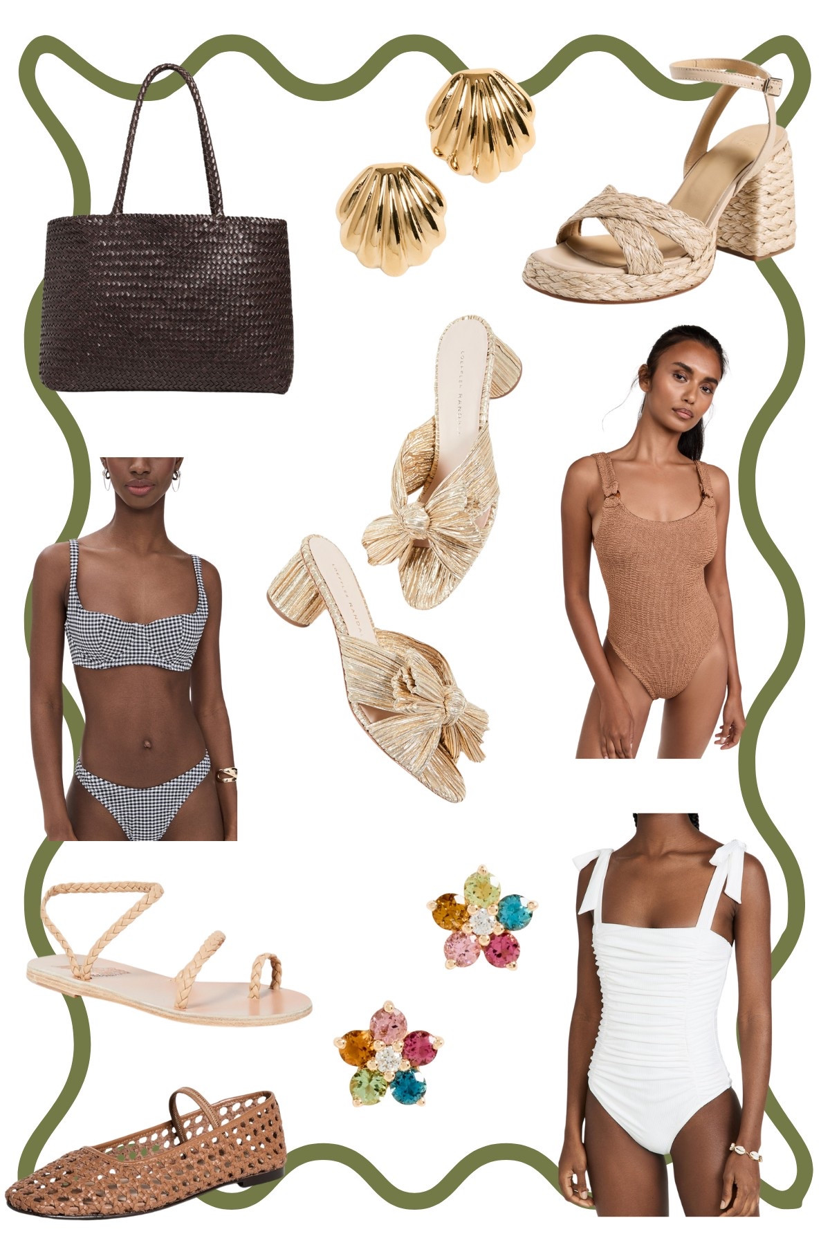 Shopbop Sale swimwear, sandals and earrings 

#LTKShoeCrush #LTKSwim #LTKSpringSale