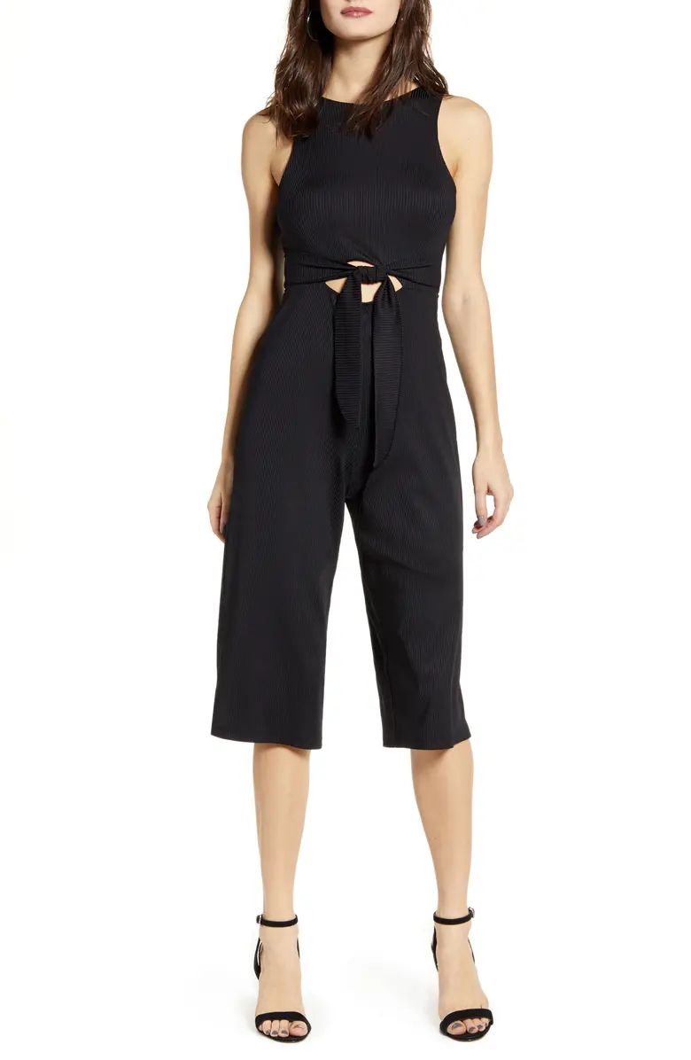 Sleeveless Ribbed Cutout Jumpsuit | Nordstrom