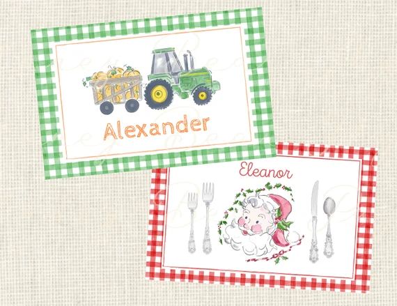 Personalized Christmas  Halloween  Thanksgiving Placemat/ | Etsy | Etsy (US)