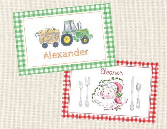 Personalized Christmas - Halloween - Thanksgiving Placemat/ Holidays | Etsy (US)